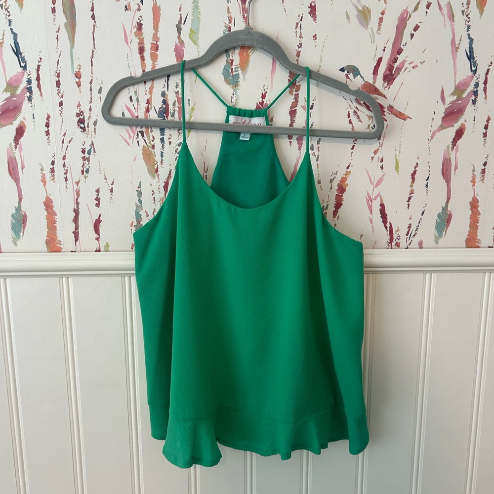 Green Open Back Tank